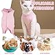 KAIYAYA Katzenbody Nach Op Erholungsanzug Kleidung Modal Recovery Kastration Katze Erholung Anzug für Spay Bauchwunden Weiblich Katzenbekleidung Nach Op Gewicht 2-4kg Katze Operation (Rosa)