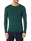 1012819 Basic Crewneck TOM TAILOR Herren Basic Rundhalspullover\' Pullover, 10592-Midnight Forest Green, L