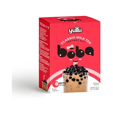 YULU FOODS Instant Bubble Pearls for Classic Milk Tea with Brown Sugar Flavor – 6 Servings Cover