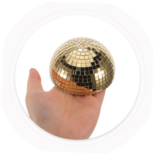 Bolas Espejadas Doradas para Decoración, 3 Piezas, Esferas Reflectoras de Vidrio con Adhesivo Trasero, Fáciles de Limpiar y Tema Años 70 para Cocinas y Fiestas de Baile miniatura 4