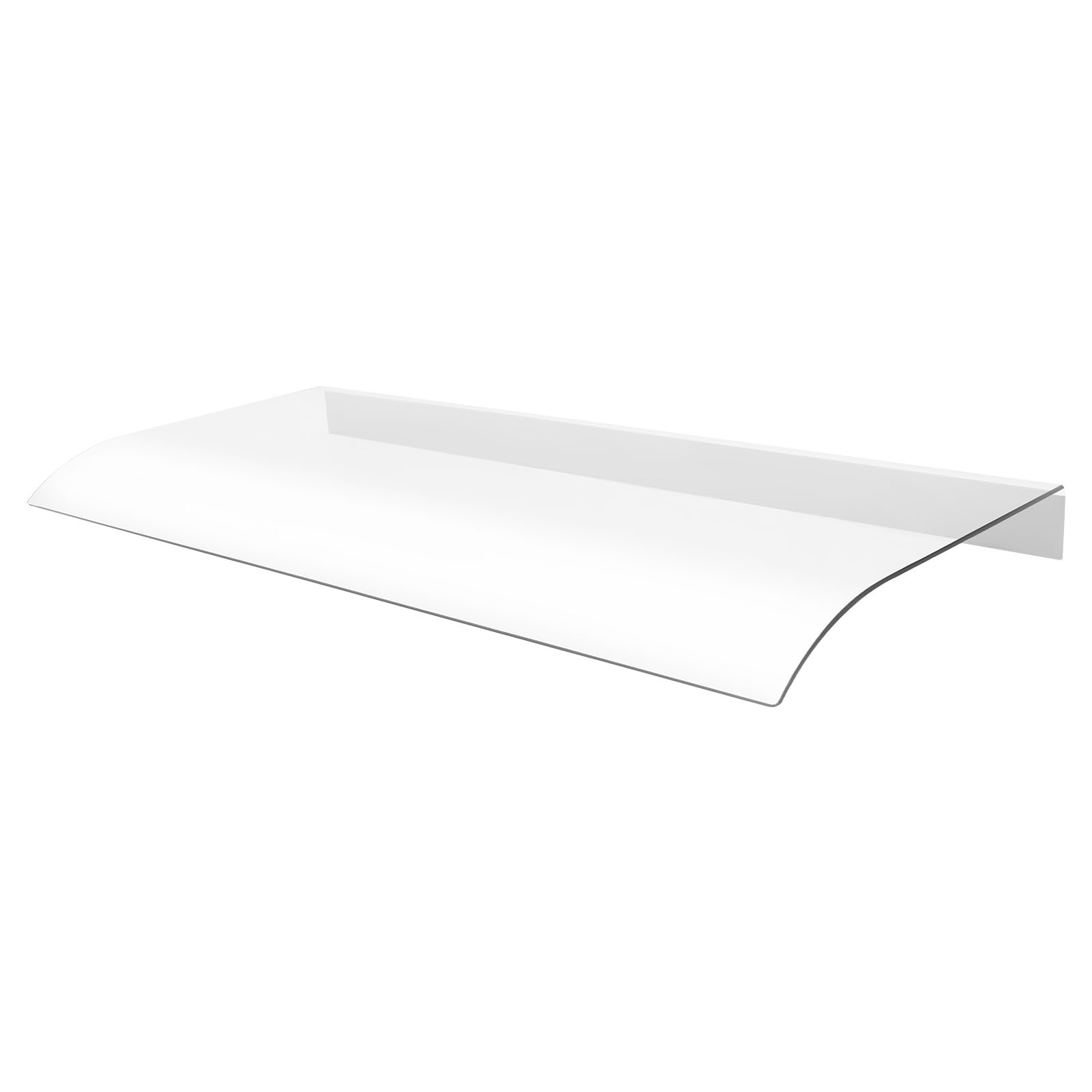 Polycarbonate Door Canopy 3.5mm Thick Clear Door Awning with UV Protection Soundproof Rain Shelter for Terrace Homes Etc(40 * 80cm/15.75 * 31.5in) — image 1