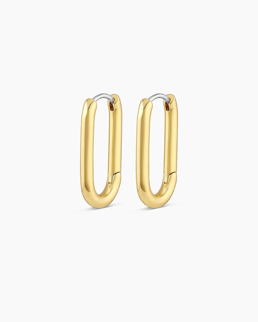 gorjana - Zoey Hoops 15/16" - 18k Gold Plated - Everyday Wear - Elevate Any Look with Contemporary Design - Secure Hinge Closure - Versatile Wear