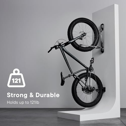Image of Steadyrack Proflex Fat Bike Rack - Vertical Wall Mount Bike Storage for Home - Roll-in Roll-Out System - Space-Saving Pivot - Fits Fat, Plus, Cruisers, Fender - Includes GearMate SteadySpine - 2 Pack