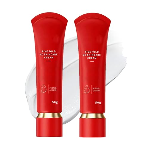 Crema correctora hidratante, iluminadora y tonificante Swarous, crema quíntuple para el cuidado de la piel Vc, maquillaje con vitamina C, 5 en 1, funciones multicrema (2PCS)