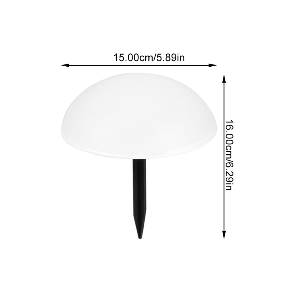 Yardenfun Solar Lamp Ground Stake Light Hemisphere Design Decorative Lawn Light Outdoor Garden Landscape Solar-powered