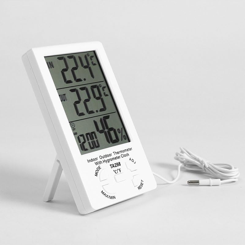 ABS Digital Dual-Temperature Display Thermometer Indoor Outdoor Large Screens
