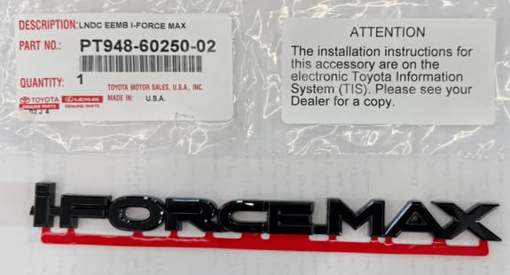 Amazon.com: Toyota i-Force MAX Black Badge Overlay, Genuine