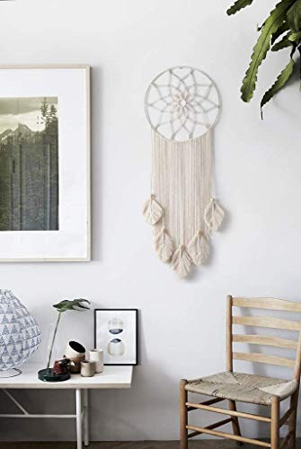 Mkono Macrame Dream Catcher Large Boho Wall Hanging Decor Woven Feather Handmade Dreamcatcher Tassels Decoration Girl Room Decor Nursery Bedroom Dorm Chic Ornament,, 36 X 13 Inches #TOP3
