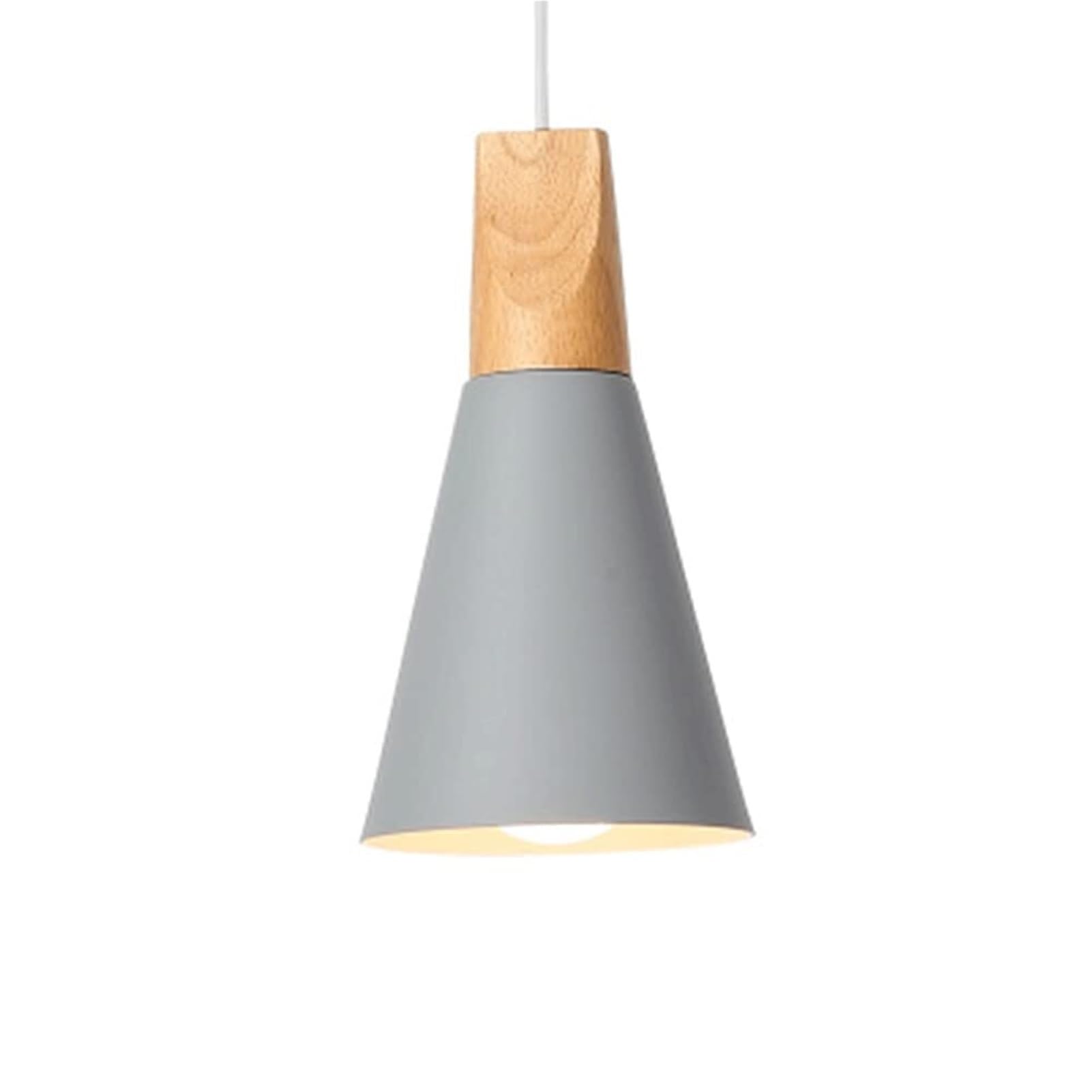 HUAYUSEDF Modern Metal Pendant Lamp Chandelier Hanging Lighting Ceiling Fixture E26 E27 for Dining Room Restaurant Bar Shopping Mall(A Grey,14cm)
