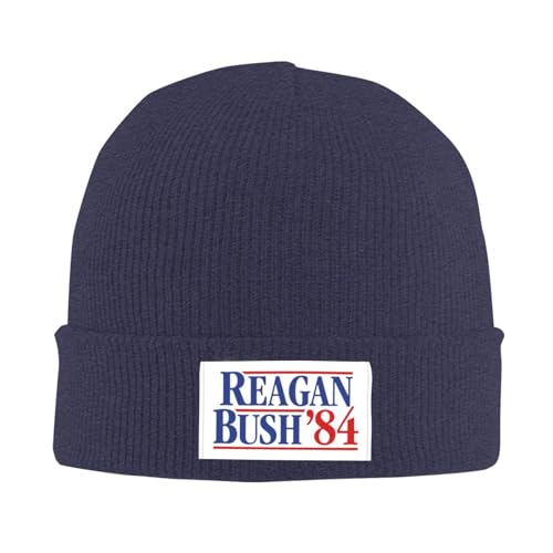 Beanie Knit Hats Reagan 84 Beanies Hats Insulated Watch Caps Beanie Unisex Classics Basic Beanies for Family Christmas Thanksgiving