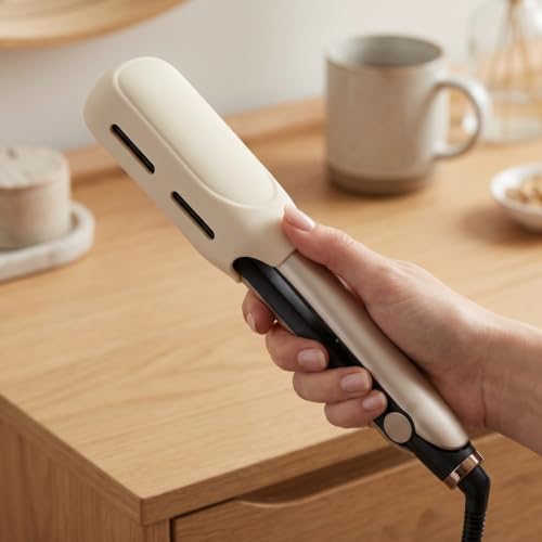 Cubierta de mango para rizador de cabello beige resistente al calor miniatura 4