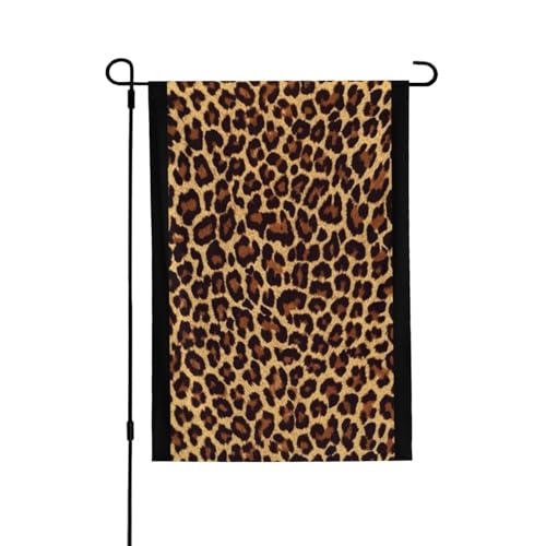 Papel pintado con estampado de leopardo, bandera de la paz, impresión 3D, vertical, doble cara, decoración del hogar, jardín, patio, césped, bandera de 28 x 40 pulgadas