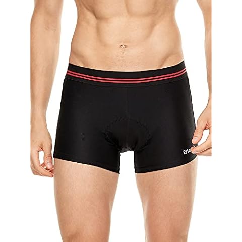 Mens Bike Underwear, Design Mountain Biking Shorts 3D Padded MTB Liner Cycling Shorts Anti-Slip Design Black Small Cover