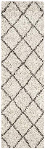 Image of Super Ultra Modern Soft Shaggy Handcrafted Anti-Skid Silk Touch Carpet, Size 2x5 Feet, Color IVORYY /BEIGEE