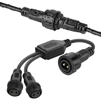 VSSHE Lichterkette Verteiler, Weihnachtsbeleuchtung 1 bis 2 Y-förmigen Splitter Verteiler, für Eiszapfen Lichter,Vorhang Lichter,G40 Globe Lichter