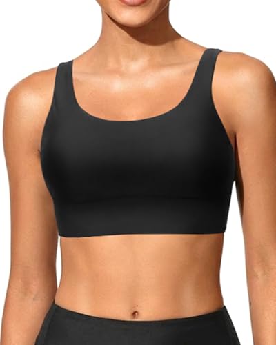 Yonique Women Sports Bra Bikini Top Only Swim Bra Athletic