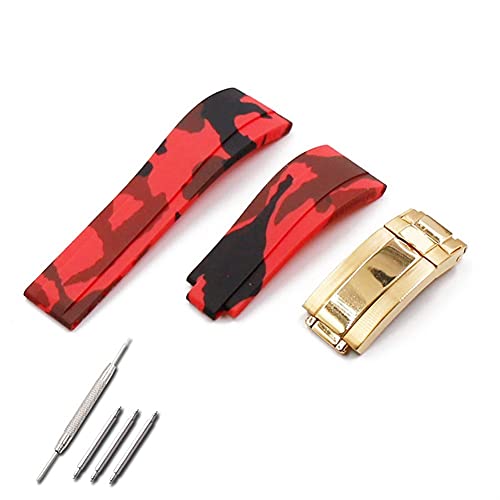 Bracelet en silicone fantôme d'eau 20mm pour montres hommes