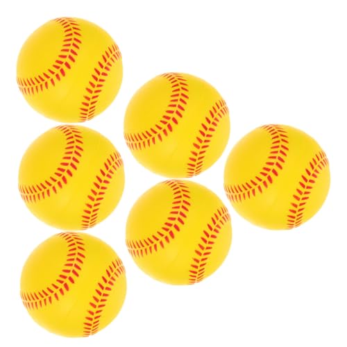Homoyoyo 6pcs Replaceable Training Softballs Soft Baseballs for Boys and Girls Practice Safe Baseball Training Balls for
