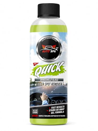Image of AUTO SPA Car Glass Water Spot Remover Gel - 200ML | Removes Hard Water Stains, Mineral Deposits and Smudges for Spotless Clear Glass | Ideal for Car Windshield, Windows