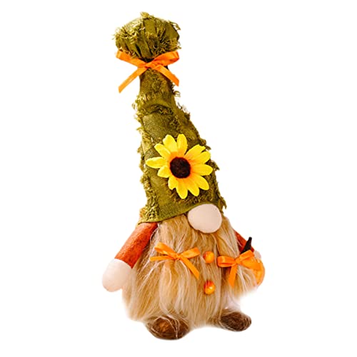 Amosfun Autunnale Che in Mano Delle Zucche Decorazioni Autunnali Decorazioni Gnomi Del Ringraziamento