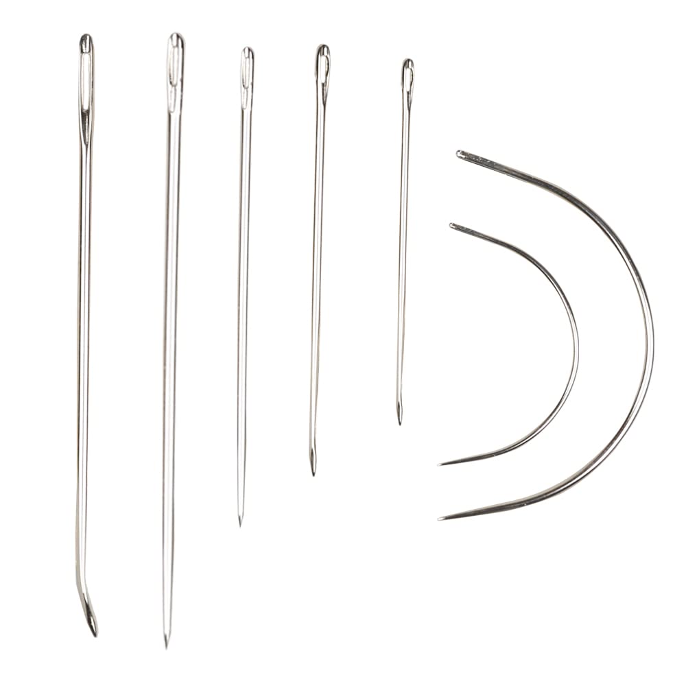 Eketirry Hand Sewing Needle Kit, Heavy Duty Household Hand Needles for for Home Upholstery Carpet Leather Canvas Repair (7 Pieces)