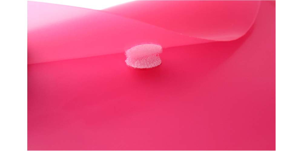 EXXO Prospekthüllen Mit Klappe - 10 Stück Transparent Rot, 310x235mm Mit Klettverschluss