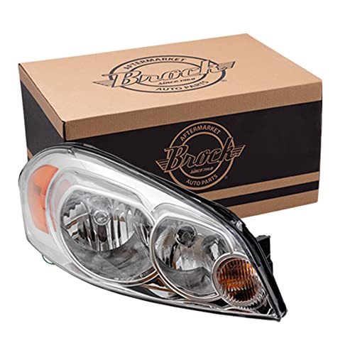 Brock Aftermarket Replacement Passenger Right Halogen Combination Headlight Assembly Compatible with 25958360