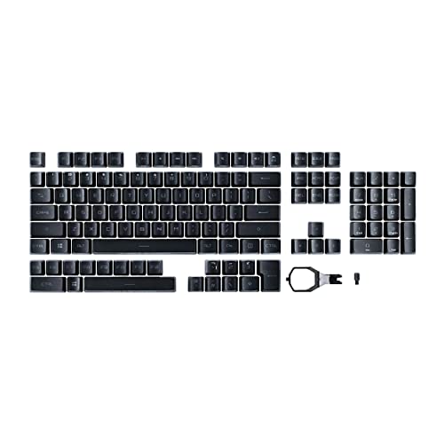 ASUS ROG RX PBT Keycap Set, Compatibili con Tastiere Dotate di Switch ROG RX, Realizzati in PBT per Una Maggior Durata, Processo di Stampa Doubleshot, Strumento di Rimozione Tasti Incluso, Nero