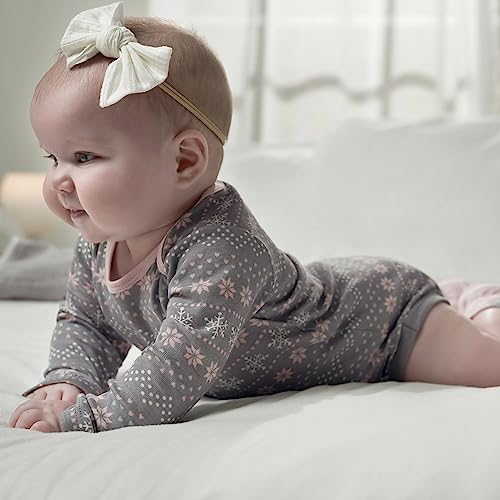 Image of Gerber Baby Bodysuits Long-Sleeve Cotton Onesies 6-Pack for Girls Newborn