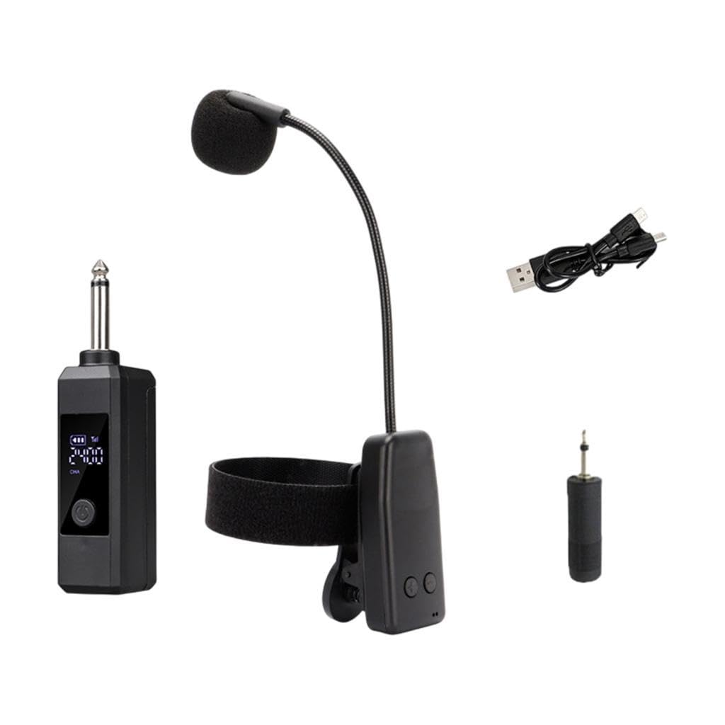 Sans Fil pour Saxophone, Multidirectionnel, avec Pince Détachable, Prise Jack 6,35 Mm et Récepteur Stable. Idéal pour Les Concerts et, 1 en 1