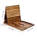 3HQ Wooden Book Stand for Reading Rest, Acacia Triangle Book Holder with Cup, Glasses, Pen & Phone Holder, Book Nook Reading Valet for Book Lover Gifts