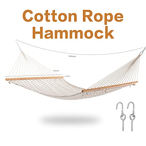 Gafete-Rope-Hammocks-for-Outside-Large-Double-with-Spreader-Bar-Traditional-Hand-Woven-Cotton-Hammock-with-Chains-Tree-Hooks-for-2-Person-Piato-Outdoor-450-LBS-Weight-Capacity-Natural 41w3Qu7j dL