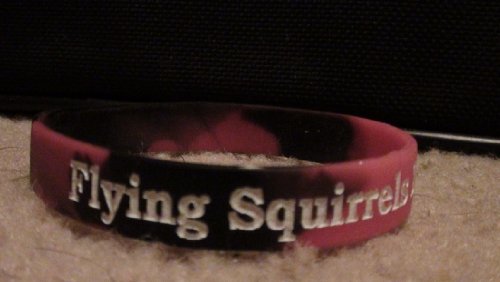 Richmond Flying Squirrels Wristbands...Black and Red Swirl...Saids 
