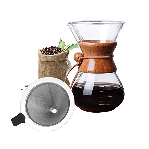 Bestcool Pour Coffee Maker, 400ml Manual Coffee Dripper Brewer with