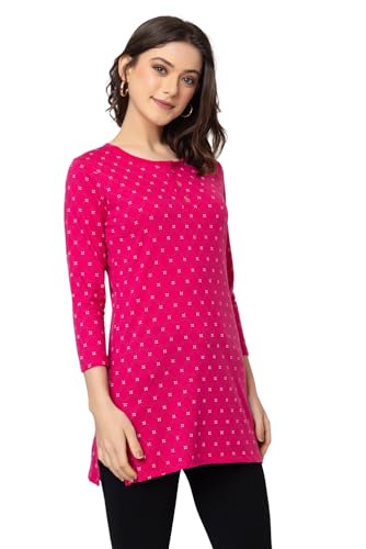 Image of Women Regular Fit Henley All Over Print T-Shirt (Combo of 2) | Small-5XL