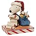 Enesco Jim Shore Peanuts Santa Snoopy with Christmas List and Toy Bag Figurine, 3.97 Inch, Multicolor
