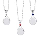 NlsqUK H2O Stainless Steel Locket Necklace, 3 PCS H2O Silver Pendant Jewelry Necklace Gifts for Women