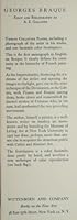 Georges Braque: Essay and Bibliography B002NXVLYQ Book Cover