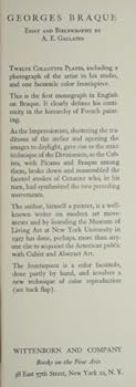 Hardcover Georges Braque: Essay and Bibliography [Unknown] Book