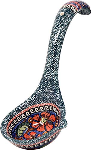 Polish Pottery Soup Tureen with Ladle in Poppies Unikat Pattern painted by Tomaszewska from Zaklady Boleslawiec Capacity: 3.17 quart - Thumbnail 2