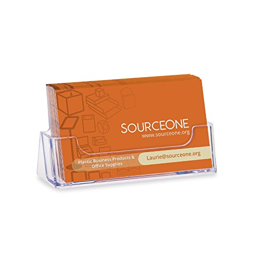Source One Quantity 10 Clear Plastic Business Card Holder Display Counter (S1-CA-10PBC)