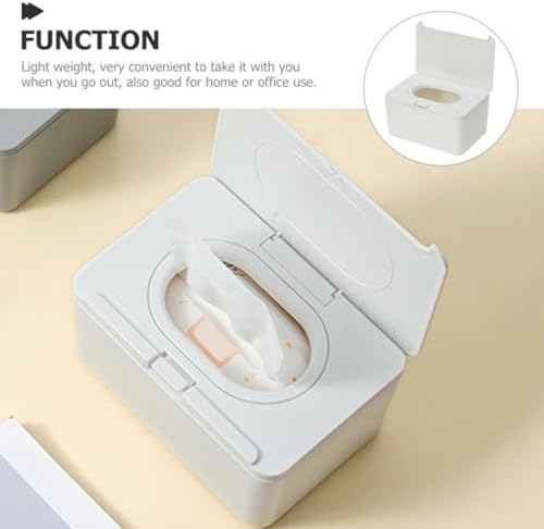 BESPORTBLE Portable White Plastic Wipes Box Dispenser with Single-Handed Use and Refillable Tissue Holder for Home and Travel, Small Tissue Case Suitable for Drawers — view 6