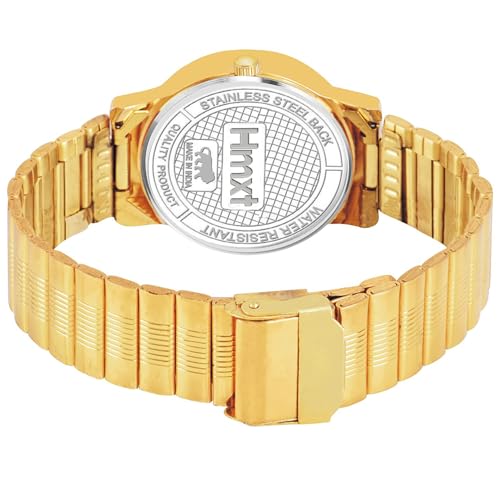 Image of HMXT-91 Golden Day & Date Stainless Steel Analog Watch for Men
