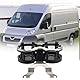 JESTOP Doppelter Becher Getränkehalter Wohnmobil für Citroen Relay FIAT Ducato 07-24, Autoablage Trinkflaschenhalter und neues Eisenblech