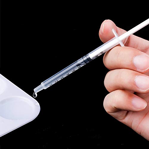 20 packs plastic syringe with measurement suitable for measuring watering refilling 1 ml