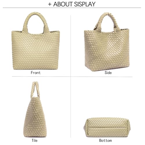 Image of JINMANXUE Fashion Woven Bag Shopper Bag Travel Handbags and Purses Women Tote Bag Large Capacity Shoulder Bags