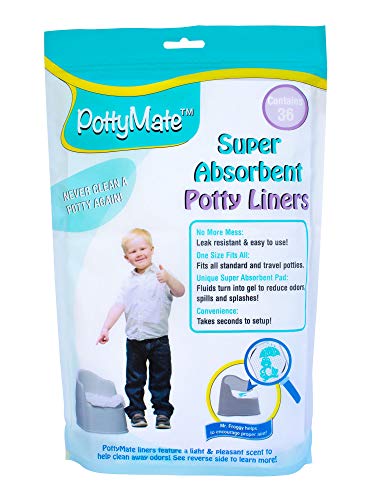 Disposable Potty Chair Liner - Pottymate Liners with Super Absorbent Pad | Universal