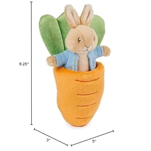 Gund beatrix potter 2 in 1 peter rabbit with carrot plush playset bunny stuffed animal for ages 1 and up orangeblue 7  urban country home decor