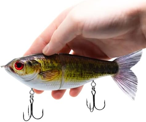 7 "PEDIGREE GLIDER Glide Bait Swimbait Musky Striper Bass Señuelo de pesca Big Multi articulado Shad Trucha hundimiento lento