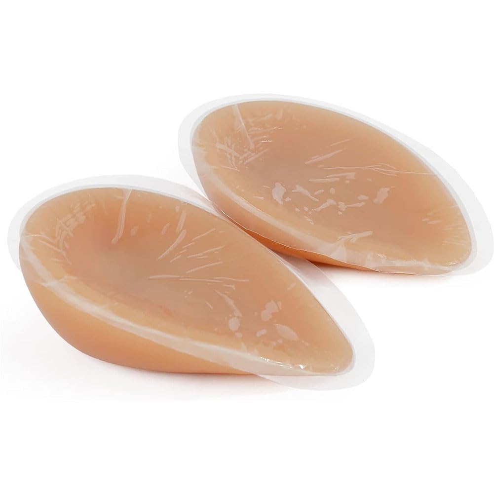Un par de formas de senos de silicona en forma de lágrima autoadhesivas, senos de silicona con forma de lágrima, senos postizos, prótesis de mastectomía con forma de seno pecho/A/L